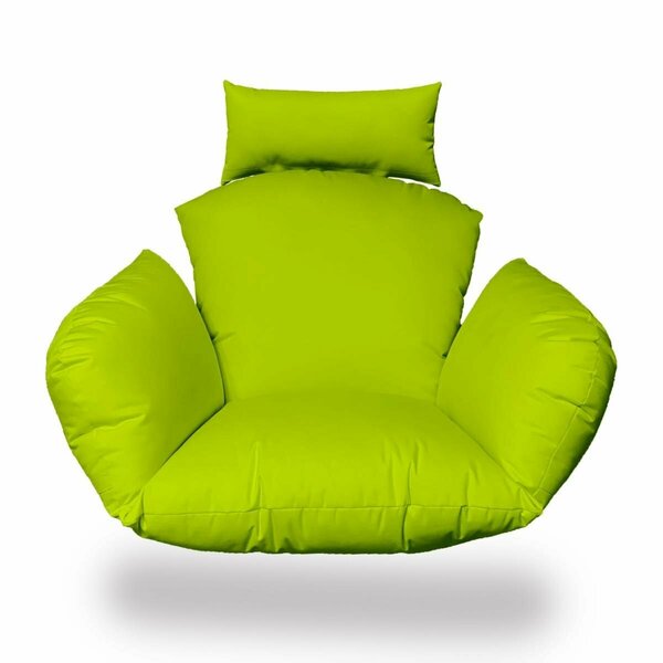 Homeroots Primo Neon Green Indoor & Outdoor Replacement Cushion for Egg Chair 472991